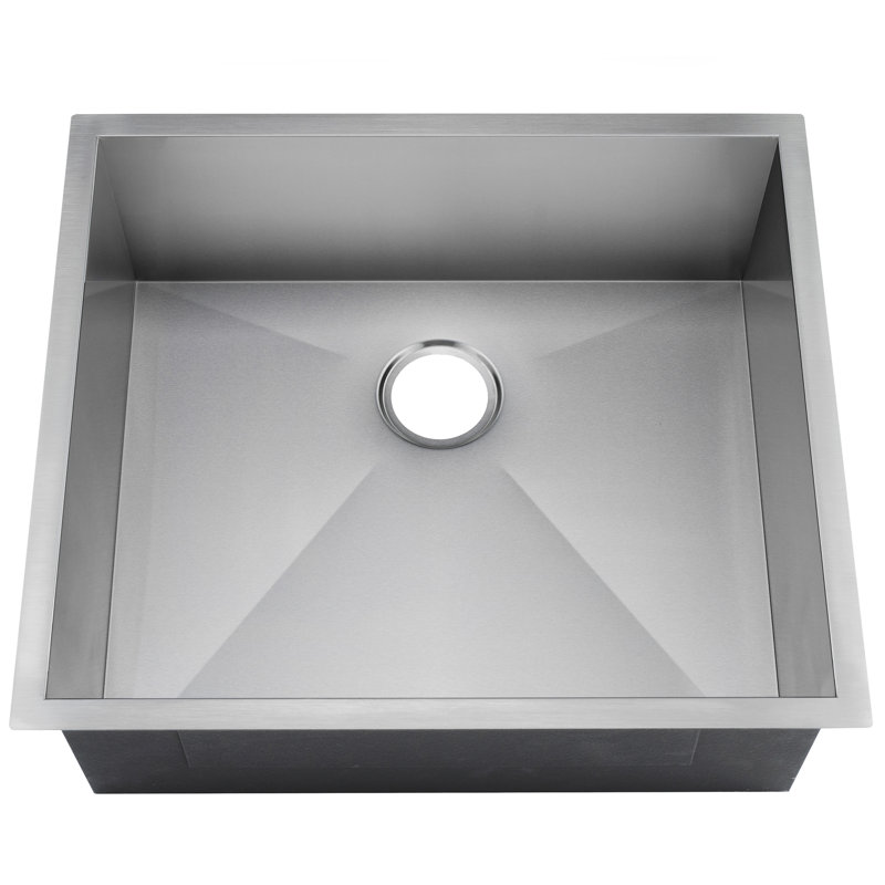 AKDY 25" x 22" Undermount Stainless Steel Single Bowl Kitchen Sink Wayfair